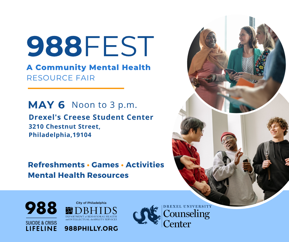 flyer for 988Fest: A community Mental Health Resource Fair on May 6